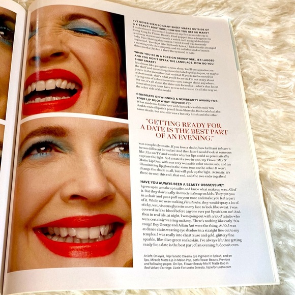 DREW BARRYMORE NEW BEAUTY MAGAZINE  Spring 2019 EUC - Picture 5 of 7